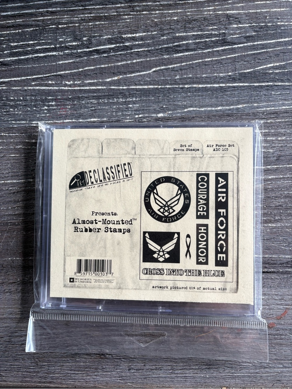 Memories in uniform declassified, Air Force military rubber stamp set NIP